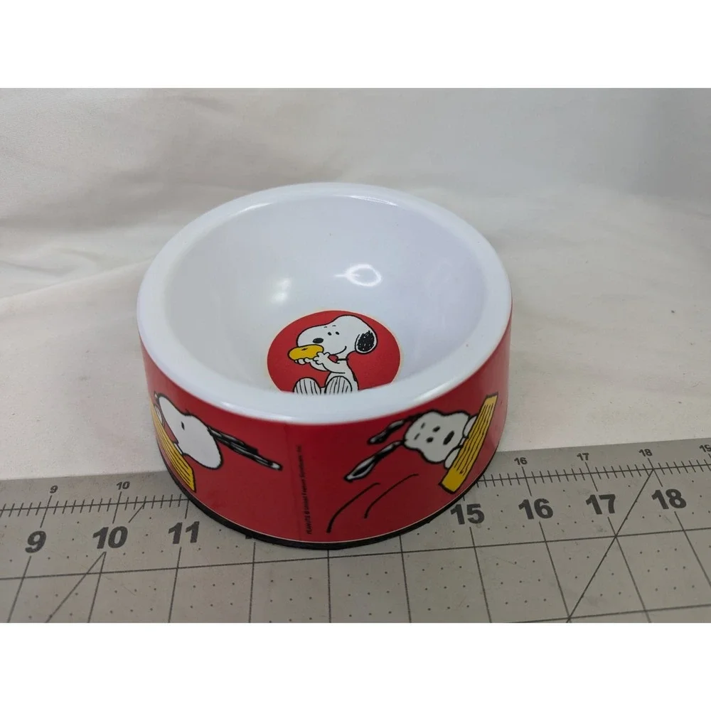 Trudeau Peanuts Snoopy Pet Dish Red White
